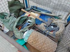 1 x Stillage of Green Goddess Fire Equipment inc Tools, Fire Axes Chains Etc