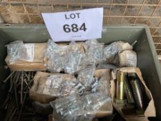 LARGE BOX OF NEW MOD STOCK BOLTS AS SHOWN QUANTITY NOT COUNTED