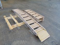 Pair of Heavy Duty Aluminium Folding Quad Bike RTV Ramps, 3.1m long, SWL Per Ramp 600kg.
