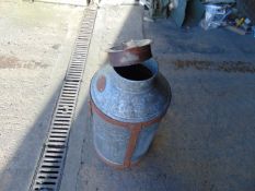 Galvanised Antique 5 gall Milk Churn