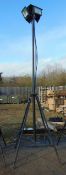 Lighting Tower w/ 4 Flood Light Units, Power Connection Cable & Switch