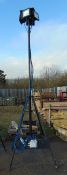 Lighting Tower w/ 4 Flood Light Units, Power Connection Cable & Switch