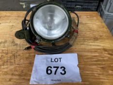 FV VEHICLES SEARCH LIGHT C/W LEAD UNIVERSAL BRACKET PLUG Landrover/Champ/Ferret/Saracen/Saladin Etc