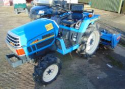 Iseki Land Hope 177 4WD Compact Tractor & Rear Tiller 829 hrs