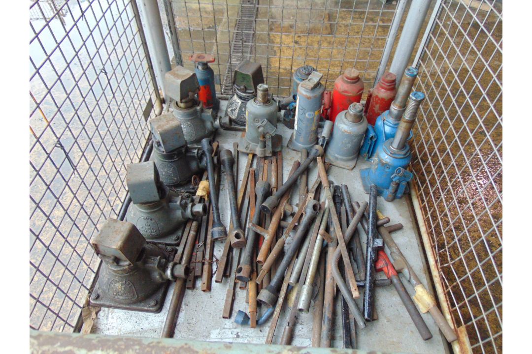 14 x 3 Ton - 10 Ton Vehicle Jacks + Handles, Wheel Spanners etc - Image 1 of 5