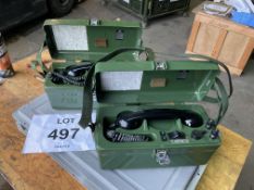 2X UK PTC 405 FIELD TELEPHONE