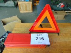 3 x Fold-Down Reflective Traffic Waring Triangles