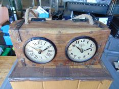 Heritage Oak Double Clock