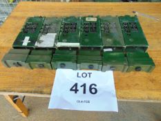 6 x Clansman UK/RT 349 Transmitter Receivers c/w Battery Pack