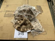 22X NEW UNISSUED BRITISH ARMY DESERT COMBAT HELMET COVERS ORIGINAL PACKING.