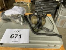 2X UNISSUED MEL AVIATION PELTOR HIGH ATTENVATION PILOTS HEADSETS.