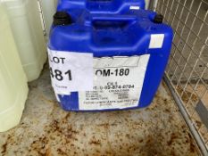 2X 20 LITRE DRUMS OF OM180 OIL MOD RESERVE STORES