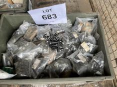 LARGE BOX OF NEW MOD STOCK BOLTS AS SHOWN QUANTITY NOT COUNTED