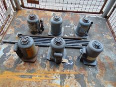 6 x Weber Hydraulic 10 ton Jacks with Handles