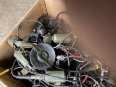 1X LARGE BOX OF CLANSMAN HEADSETS PRESSELS, ETC