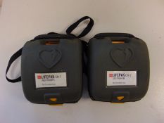 2 x Physio Controls Lifepak CR-T Defibrillator AED Trainer Unit in Carry Case