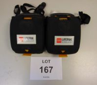 2 x Physio-Control Lifepak CR Plus Defibrillator Units - Fully Automatic