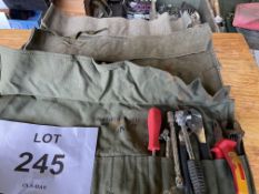 3X CANVAS TOOL ROLLS AS SHOWN.