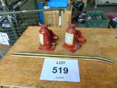2 x Genuine Hydraulic 2 ton Land Rover Jacks