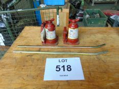 2 x Genuine Hydraulic 2 ton Land Rover Jacks