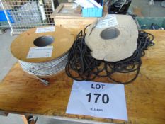 1 Roll 439m White/Black cord and 1 Roll of 100m Bungee Shock Cord