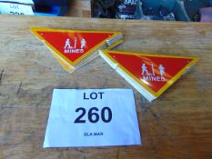Q 34 New and Unissued Mine Field Warning Signs from MoD