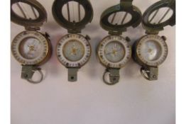 4 x Stanley London British Army Prismatic Compass in Mils, Nato Marked