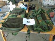 2 x New Unissued British Army DPM Rucksacks c/w Straps