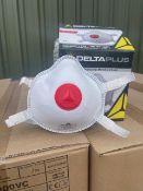 1 PALLET OF 1100 NEW UNUSED DELTA PLUS HIGH QUALITY DUST RESPIRATOR MASKS CE MARKED WITH VALVE