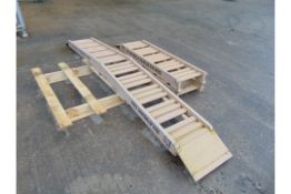 Pair of Heavy Duty Aluminium Folding Quad Bike RTV Ramps, 3.1m long, SWL Per Ramp 600kg