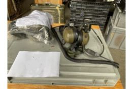 2X UNISSUED MEL AVIATION PELTOR HIGH ATTENVATION HELICOPTER ETC PILOTS HEADSETS.