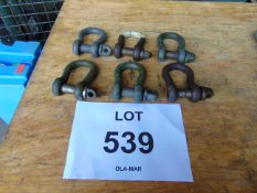6 x Winching D Shackles