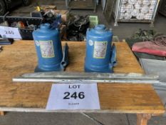 2X UNISSUED WEBER 12 TONNE HYDRAULIC BOTTLE JACKS