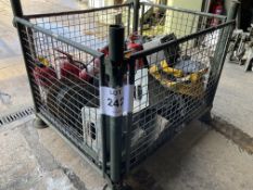1X STILLAGE FIRE EXTINGUISHERS WHEEL CHOCKS BV COOKERS D10 CABLE ETC