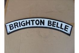 Cast Iron Brighton Belle Railway Engine Sign