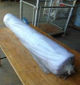 1m x 50m New Roll of White Bunting / Flag Polyester