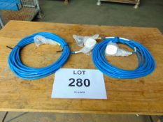 You are bidding on 2 x Extension Power Cables