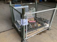 1X STILLAGE OF TOOLS, VEHICLES SPARES, MANUALS, ETC