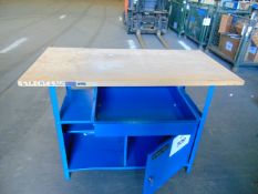 Clarke Workshop Bench c/w Cabinet / key and door