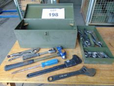 Ex MOD Tool Box w/ Various Tools