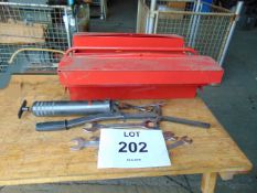 Kennedy Fold-Out Tool Box w/ Various Tools & Grease Gun