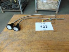 2 x Flexible Map Lamp Land Rover Etc