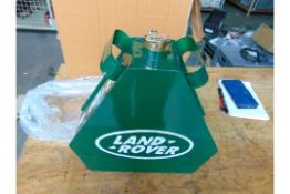 New Unissued Land Rover 1 Gall Oil/Fuel Can with Brass Cap