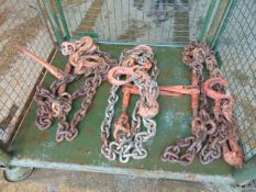 3 x Heavy Duty Load Binders, Chains and Hooks from MoD