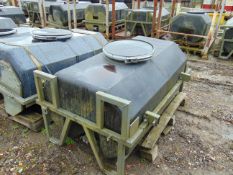 1 x Demountable 100 Gall Water Bowser c/w Frame for Fitting to Land Rover Trailer