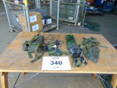 2 x RT 349 British Army Transmitter / Receiver c/w Pouch, Headset, Antenna and Battery Cassette