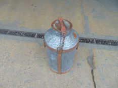 Galvanised Antique 5 gall Milk Churn