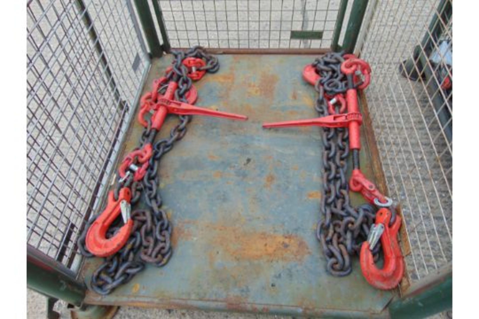2 x Heavy Duty Load Binders, Chains and Hooks from MoD