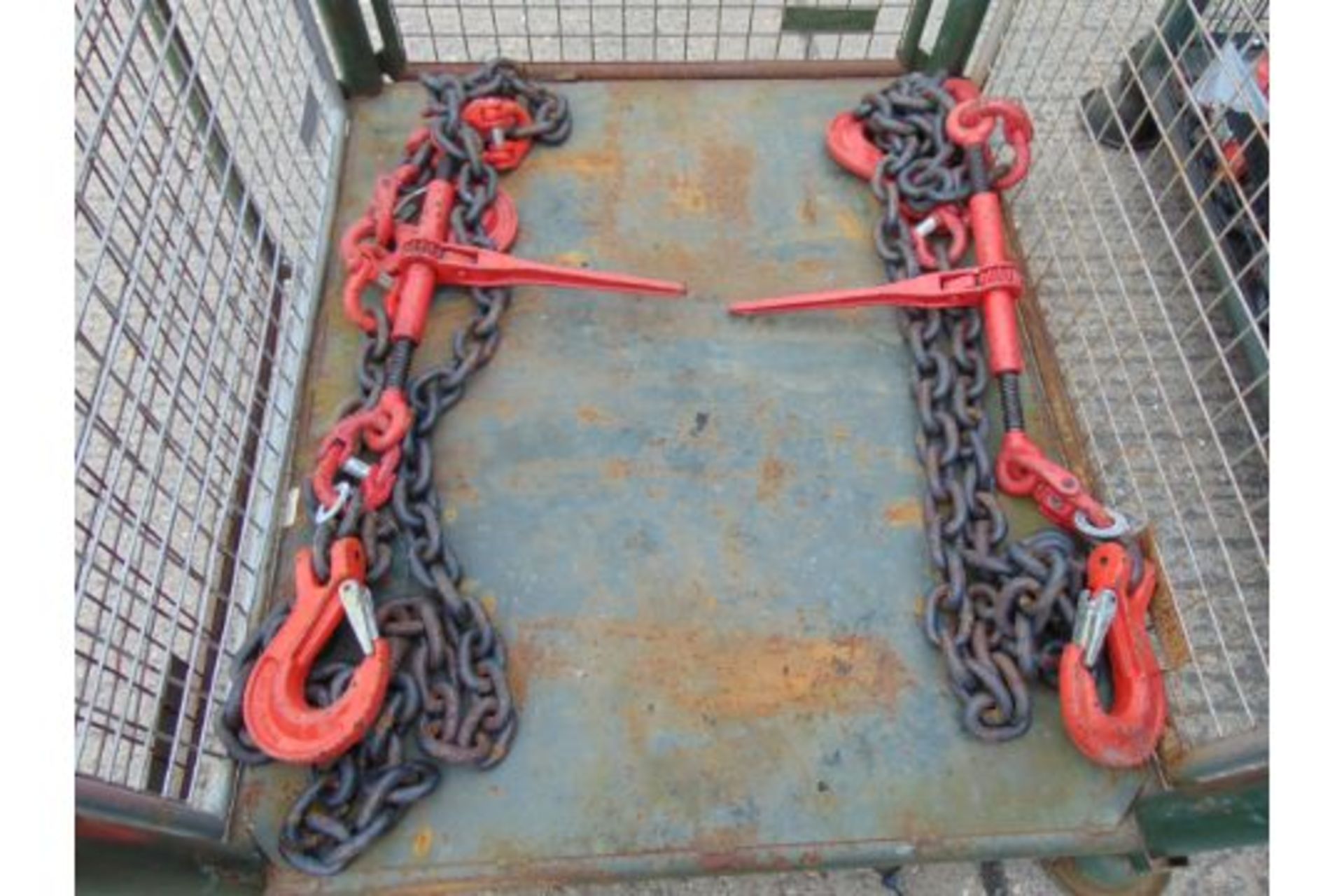 2 x Heavy Duty Load Binders, Chains and Hooks from MoD - Image 4 of 4