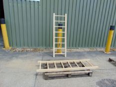 2 x Ladders / Ramps with Clips, Suitable for Vehicle or Trailer, Size 1.65 m x 0.5 m